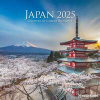 N NEUMANNVERLAGE - Japan 2025 Broschürenkalender, 30x30cm, Wandkalender mit schönen Motiven aus Japan, Mondphasen, viel Platz für Notizen und internationale Feiertage/Kalendarium