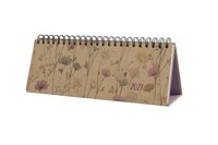 SIGEL 7J900 Tischkalender Jolie 2027, 1/2 A4 quer, braun, lila, beige