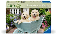 Ravensburger Puzzle 12001368 - Golden Retriever - Puzzle für ältere Menschen und Senioren, mit 200 extra griffigen Puzzleteilen, großer Bildvorlage und Unterlage zum Puzzeln