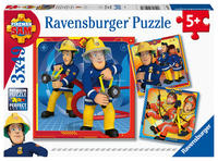 Ravensburger Kinderpuzzle - 05077 Unser Held Sam - Puzzle für Kinder ab 5 Jahren, mit 3x49 Teilen, Puzzle mit Feuerwehrmann Sam