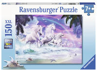 Ravensburger Kinderpuzzle - 10057 Einhörner am Strand - Einhorn-Puzzle für Kinder ab 7 Jahren, mit 150 Teilen im XXL-Format