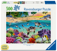 Erwachsenenpuzzle 500 Teile - Meeresschildkröten - Puzzlespaß mit größeren Puzzleteilen für die ganze Familie