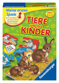 Ravensburger 21403 - Tiere und ihre Kinder - Kinderspiel, Tierwelt kennenlernen - für 1-4 Spieler ab 2 Jahren