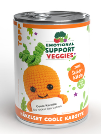 Emotional Support Veggies Häkelset Karotte