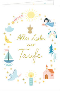 Grußkarte - Alles Liebe zur Taufe