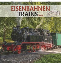 Alpha Edition - Eisenbahnen 2026 – Broschürenkalender 30x30 cm – Wandkalender & Bildkalender – Für Eisenbahn-Fans – 12 Lokomotiv-Motive – Mit Platz für Notizen, Feiertagen & Ferienterminen