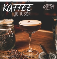 Alpha Edition - Kaffeegenuss Kalender 2026 – Broschürenkalender 30x30 cm – Bildkalender mit Platz für Notizen – 6-sprachiges Kalendarium – Mit Feiertagen & Ferienterminen