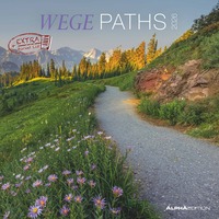 Alpha Edition - Wege Kalender 2026 – Broschürenkalender 30x30 cm – Bildkalender mit Platz für Notizen – 6-sprachiges Kalendarium – Mit Feiertagen & Ferienterminen – Naturkalender & Landschaftsmotive