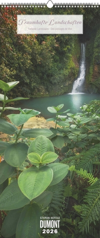 DUMONT - Traumhafte Landschaften 2026 – Wandkalender 30 x 70 cm mit 12 eindrucksvollen Naturaufnahmen von Stefan Hefele, Hochformat-Kalender mit Feiertagen D/A/CH