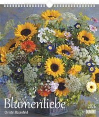 DUMONT Blumenliebe 2026 – Wandkalender 30 x 34 cm, Blumenkalender mit 12 farbenfrohen Fotomotiven für Blumenfreunde