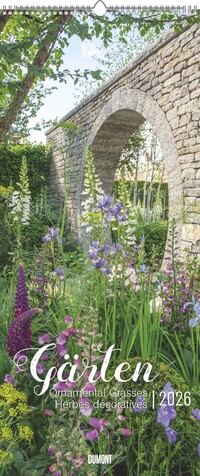 DUMONT - Gärten 2026 – Wandkalender 30 x 70 cm – Stimmungsvolle Gartenfotografie für alle Jahreszeiten