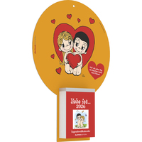 Alpha Edition - Liebe ist… 2026 – Abreißkalender 22,5×31,5 cm (Block 8,1×10,6 cm) mit 313 Liebesmotiven & deutschem Kalendarium, romantischer Tageskalender für Paare & Verliebte