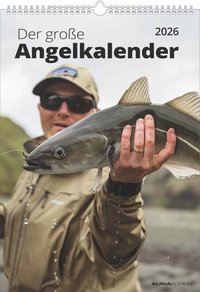 Alpha Edition - Der große Angelkalender 2026 – Wandkalender 29,7×42 cm mit 12 beeindruckenden Angelmotiven, deutsches Kalendarium, FSC-zertifizierter Bildkalender für Angler & Naturfreunde