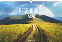 Alpha Edition - Regenbogen 2026 – Wandkalender 50×33 cm mit 12 farbenprächtigen Naturmotiven, dekorativer Bildkalender für Wohnzimmer, Büro & Flur, perfektes Geschenk für Naturliebhaber & Optimisten