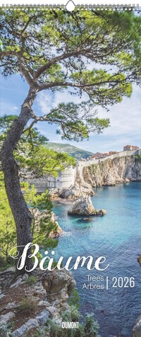 DUMONT - Bäume 2026 – Wandkalender 30x70 cm – Naturkalender mit 12 beeindruckenden Baumfotografien im Großformat