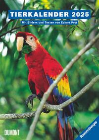 DUMONT - Ravensburger Tierkalender 2025 Wochenkalender, 21x29,7cm, Kalender mit 53 Tierarten aus aller Welt, Texte und Steckbriefe vermitteln kompaktes Wissen, deutsches Kalendarium