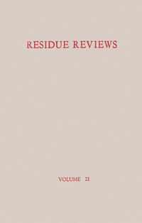 Residue Reviews / Rückstands-Berichte