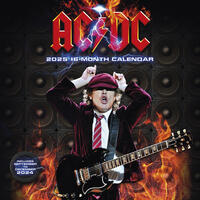 Pyramid - AC/DC 2025 Broschürenkalender, 30x30cm, Monatskalender für Fans der Musik-Band, Kalender mit kultigen Bildern der Band, nachhaltig nur mit Papierumschlag