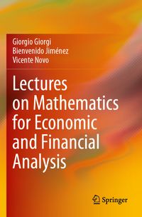 Lectures on Mathematics for Economic and Financial Analysis
