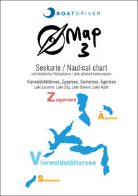 BoatDriver-Map-3 - Vierwaldstättersee, Zugersee, Sarnersee, Ägerisee