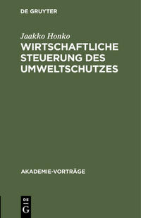 Wirtschaftliche Steuerung des Umweltschutzes