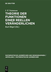 Theorie der Funktionen einer reellen Veränderlichen