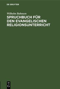 Spruchbuch für den evangelischen Religionsunterricht