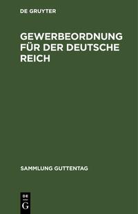Gewerbeordnung für der Deutsche Reich