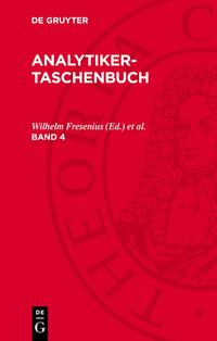 Analytiker-Taschenbuch / Analytiker-Taschenbuch. Band 4