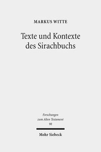 Texte und Kontexte des Sirachbuchs