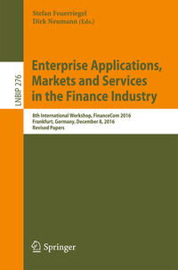 Enterprise Applications, Markets and Services in the Finance Industry