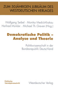 Demokratische Politik — Analyse und Theorie