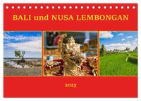 Bali und Nusa Lembongan (Tischkalender 2025 DIN A5 quer), CALVENDO Monatskalender