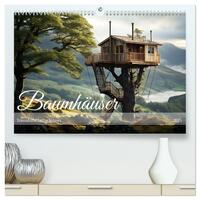 Baumhäuser - Traumhafte Luftschlösser (hochwertiger Premium Wandkalender 2025 DIN A2 quer), Kunstdruck in Hochglanz