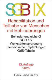 SGB IX Rehabilitation und Teilhabe von Menschen mit Behinderungen