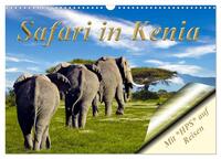 Safari in Kenia (Wandkalender 2025 DIN A3 quer), CALVENDO Monatskalender