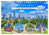 Melbourne - Sympathische Metropole Australiens (Tischkalender 2025 DIN A5 quer), CALVENDO Monatskalender