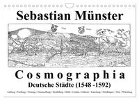 Sebastian Münster Cosmographia Deutsche Städte (1548-1592) (Wandkalender 2025 DIN A4 quer), CALVENDO Monatskalender