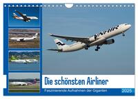 Die schönsten Airliner (Wandkalender 2025 DIN A4 quer), CALVENDO Monatskalender