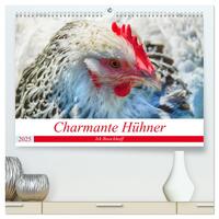 Charmante Hühner (hochwertiger Premium Wandkalender 2025 DIN A2 quer), Kunstdruck in Hochglanz