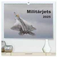 Militärjets (hochwertiger Premium Wandkalender 2025 DIN A2 quer), Kunstdruck in Hochglanz