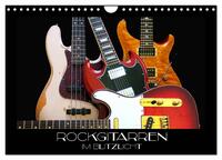 Rockgitarren im Blitzlicht (Wandkalender 2025 DIN A4 quer), CALVENDO Monatskalender