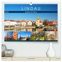 Lindau - Bayerische Riviera (hochwertiger Premium Wandkalender 2025 DIN A2 quer), Kunstdruck in Hochglanz