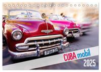 Cuba mobil - Kuba Autos (Tischkalender 2025 DIN A5 quer), CALVENDO Monatskalender