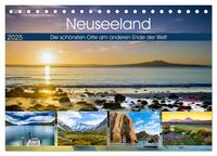 Neuseeland - Die schönsten Orte am anderen Ende der Welt (Tischkalender 2025 DIN A5 quer), CALVENDO Monatskalender