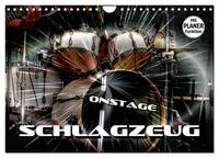 Schlagzeug onstage (Wandkalender 2025 DIN A4 quer), CALVENDO Monatskalender