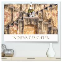 Indiens Gesichter (hochwertiger Premium Wandkalender 2025 DIN A2 quer), Kunstdruck in Hochglanz