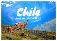 Chile - Land voller Kontraste (Tischkalender 2025 DIN A5 quer), CALVENDO Monatskalender