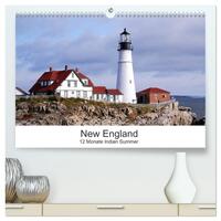 New England - 12 Monate Indian Summer (hochwertiger Premium Wandkalender 2025 DIN A2 quer), Kunstdruck in Hochglanz