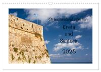 Griechenlands Perlen Kreta und Santorin (Wandkalender 2025 DIN A3 quer), CALVENDO Monatskalender